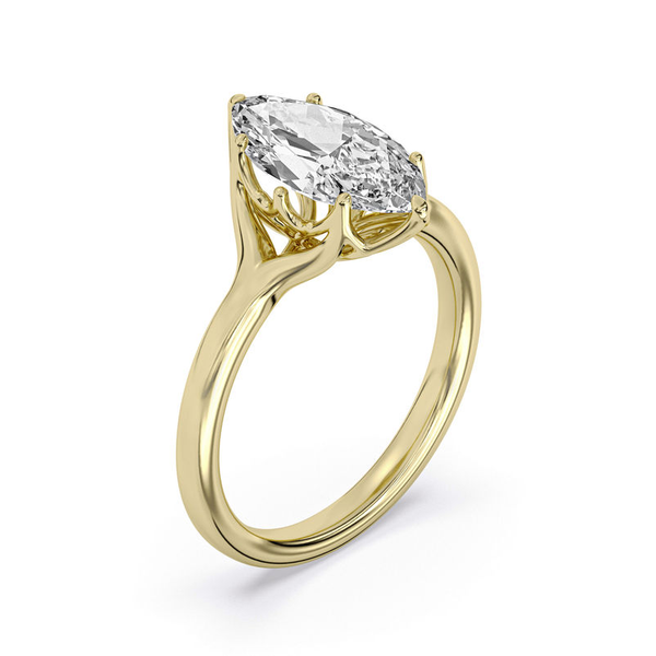 2.56ct Centurion Marquise Lab Diamond Tulip Head Engagement Ring Image 5 Arezzo Jewelers Elmwood Park, IL
