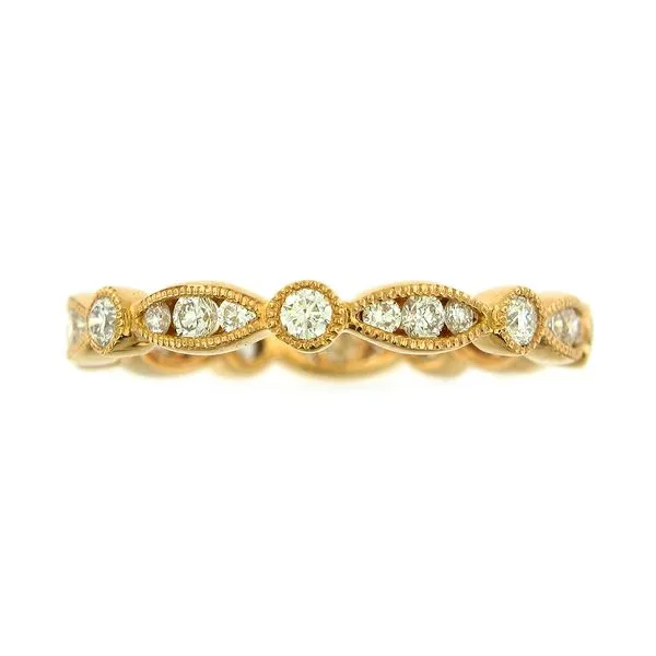 18k Rose Gold Eternity Band Arezzo Jewelers Elmwood Park, IL