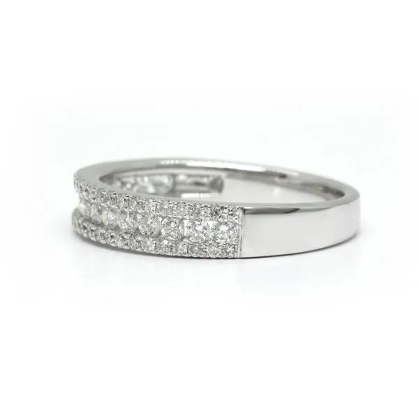 14K White Gold Diamond Anniversary Band Image 2 Arezzo Jewelers Elmwood Park, IL