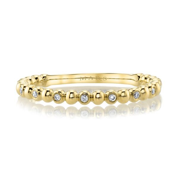 MARS Diamond Beaded Stackable Ring, 0.06 Ctw Arezzo Jewelers Elmwood Park, IL