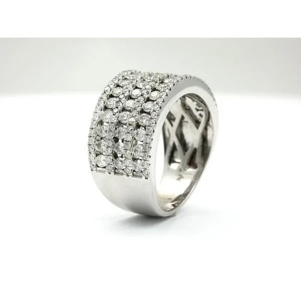 14k White Gold Diamond Anniversary Ring Image 3 Arezzo Jewelers Elmwood Park, IL