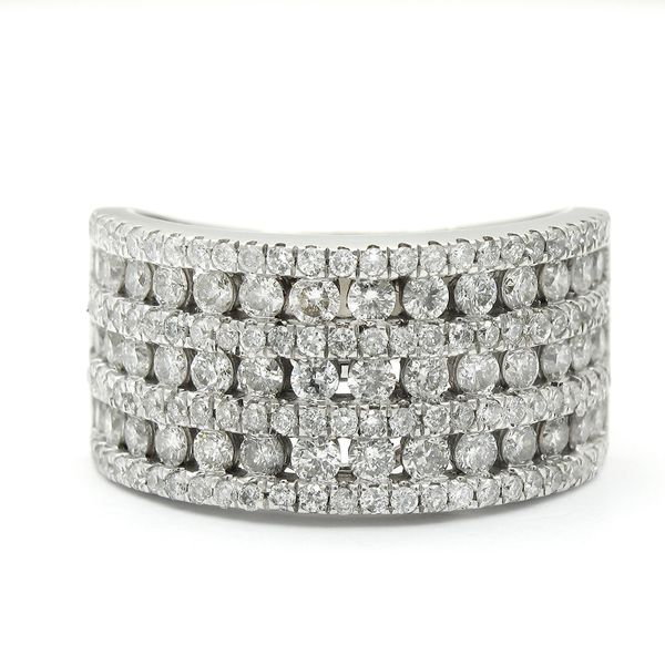 14k White Gold Diamond Anniversary Ring Arezzo Jewelers Elmwood Park, IL