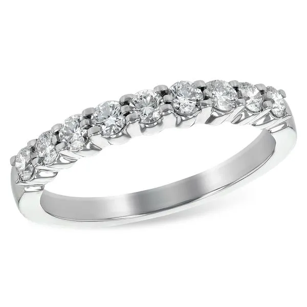 14k White Gold Diamond Wedding Band, .50cts Arezzo Jewelers Elmwood Park, IL