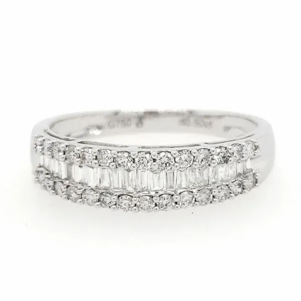 18k White Gold Diamond Anniversary Ring Arezzo Jewelers Elmwood Park, IL