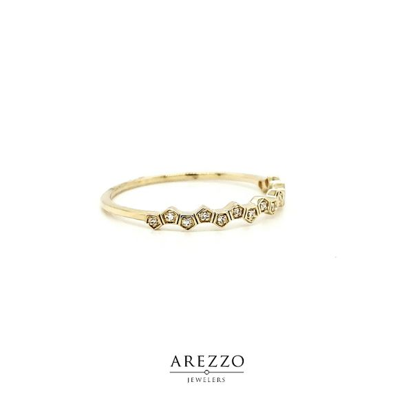 14k Yellow Gold Diamond Stackable Ring Image 2 Arezzo Jewelers Elmwood Park, IL