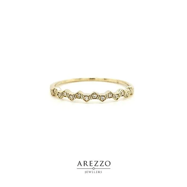 14k Yellow Gold Diamond Stackable Ring Arezzo Jewelers Elmwood Park, IL