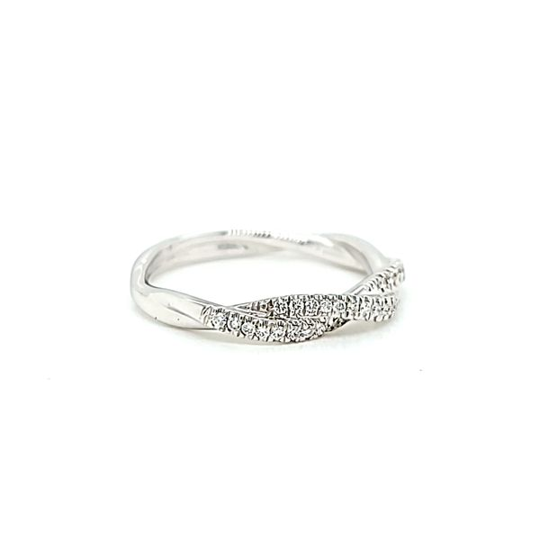 Pave Twist Diamond Wedding Band / Anniversary Ring, .18cts Image 2 Arezzo Jewelers Elmwood Park, IL