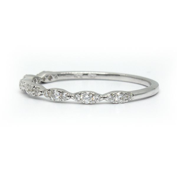 14K White Gold Diamond Stackable Wedding Band / Anniversary Ring, .21cts Image 2 Arezzo Jewelers Elmwood Park, IL