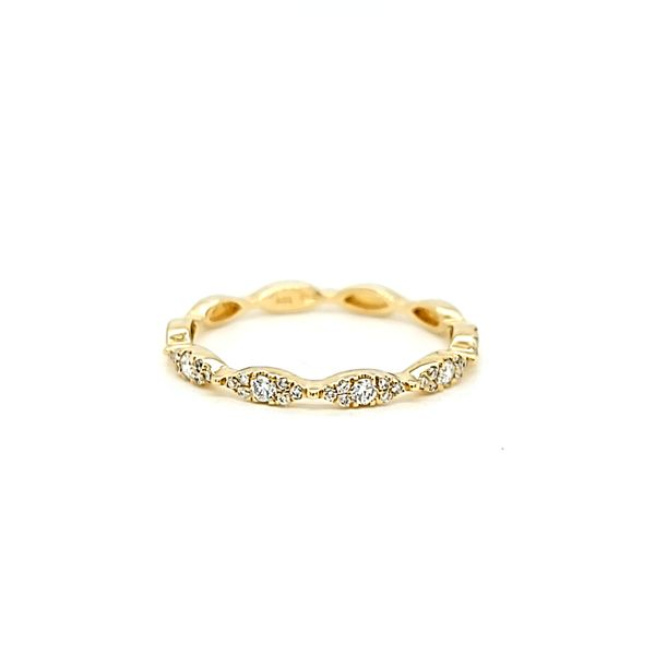 Yellow Gold Diamond Stackable Wedding Band / Anniversary Ring, .16cts Arezzo Jewelers Elmwood Park, IL