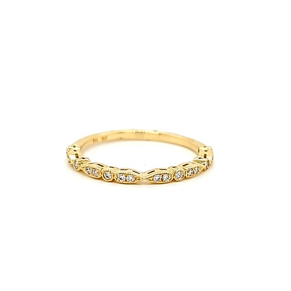 Yellow Gold Stackable Diamond Wedding Band / Anniversary RIng, .10cts Arezzo Jewelers Elmwood Park, IL