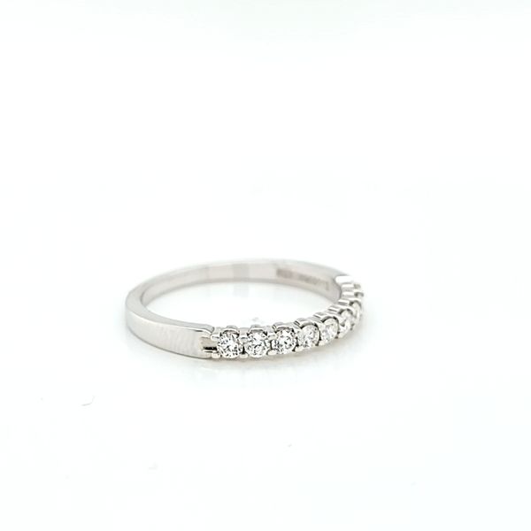 18k White Gold 9-stone Diamond Wedding Ring, .40cts Image 2 Arezzo Jewelers Elmwood Park, IL