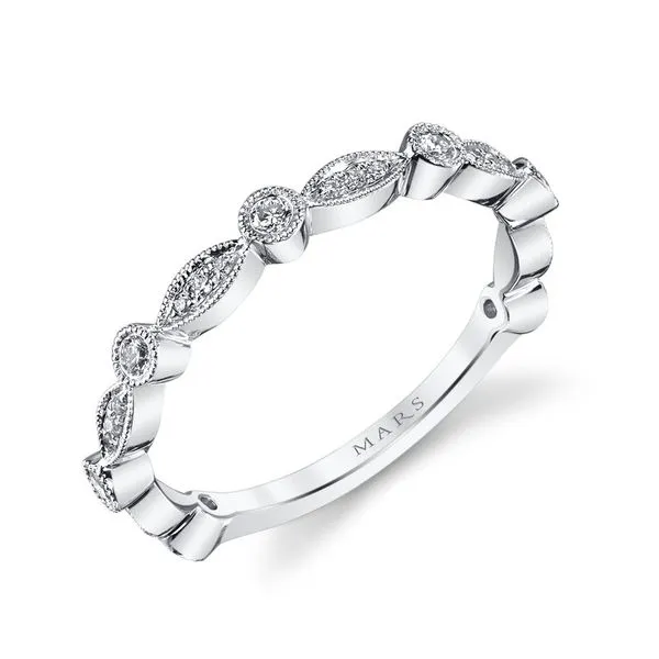 MARS Diamond Stackable Wedding Band, .18ctw. Image 2 Arezzo Jewelers Elmwood Park, IL