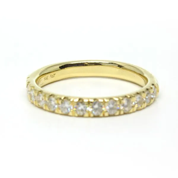 14k Yellow Gold Diamond Wedding Band Image 2 Arezzo Jewelers Elmwood Park, IL