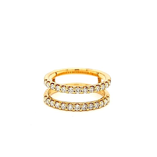 14k Yellow Gold Two Row Diamond Ring Enhancer Arezzo Jewelers Elmwood Park, IL