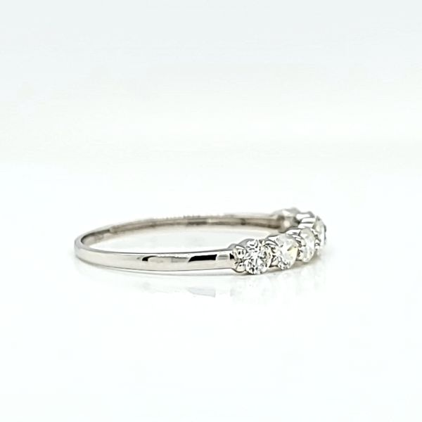 18k White Gold 7 Stone Diamond Band, .50cts Image 2 Arezzo Jewelers Elmwood Park, IL