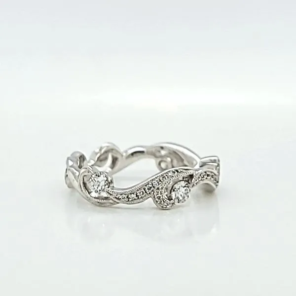 14k White Gold Art Deco Diamond Ring, .55cts TW Image 2 Arezzo Jewelers Elmwood Park, IL