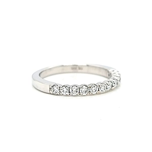 14k White Gold Diamond Wedding Band Image 2 Arezzo Jewelers Elmwood Park, IL