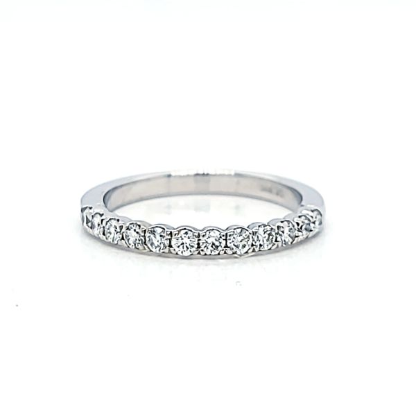 14k White Gold Diamond Wedding Band Arezzo Jewelers Elmwood Park, IL