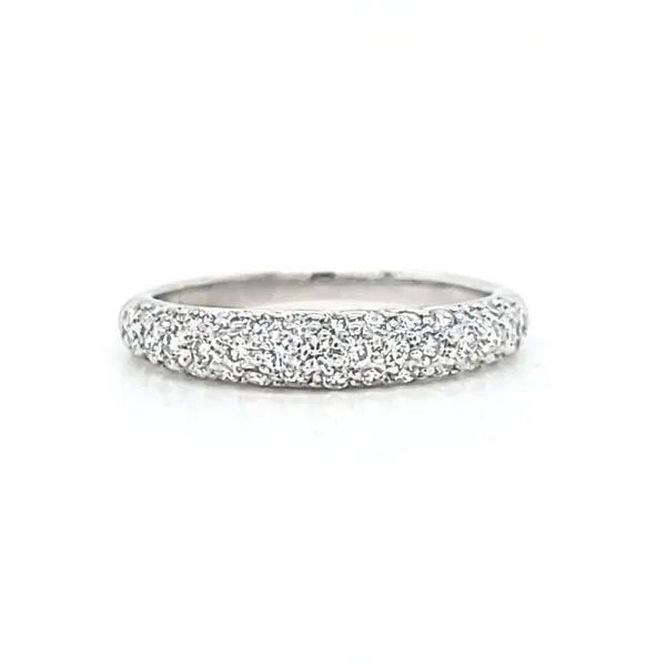 Platinum Pave Diamond Wedding Band Arezzo Jewelers Elmwood Park, IL