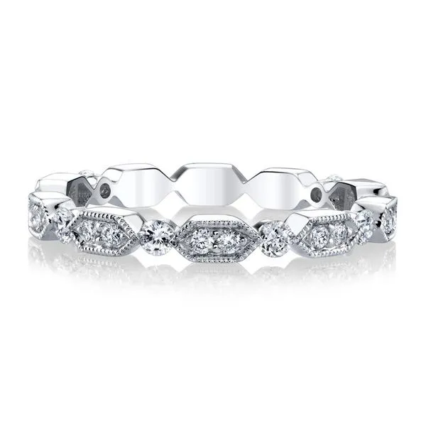 14k White Gold Diamond Wedding Band Arezzo Jewelers Elmwood Park, IL