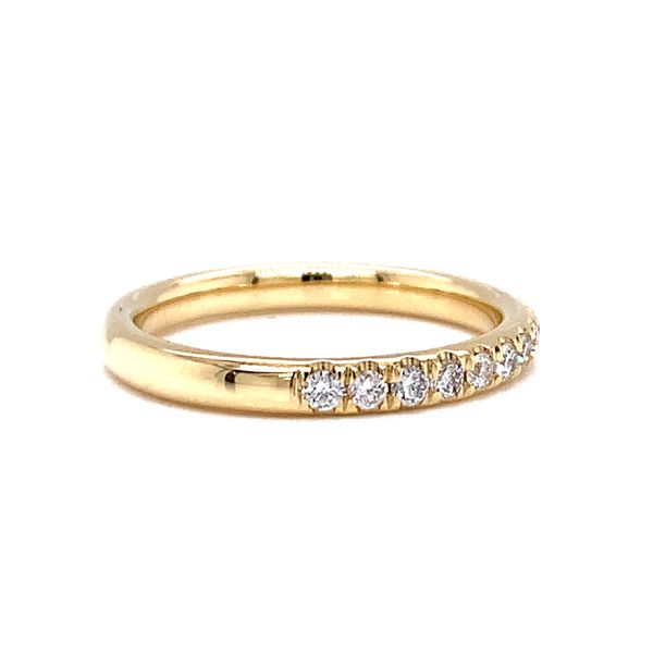 14k Yellow Gold Pave Diamond Stackable Wedding Ring, .35cts Image 2 Arezzo Jewelers Elmwood Park, IL
