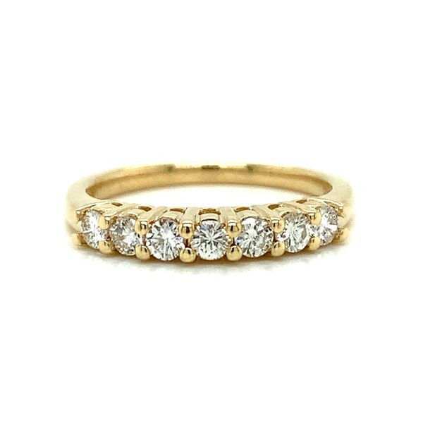 14k Yellow Gold 7-Stone Diamond Band, .50cts TW Arezzo Jewelers Elmwood Park, IL