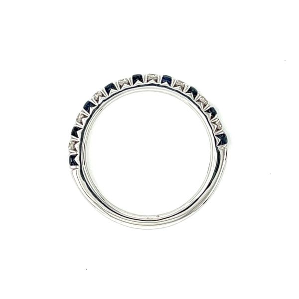 14k White Gold Diamond and Sapphire Ring Image 3 Arezzo Jewelers Elmwood Park, IL