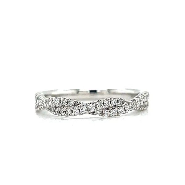 14k White Gold Diamond Twist Ring Arezzo Jewelers Elmwood Park, IL