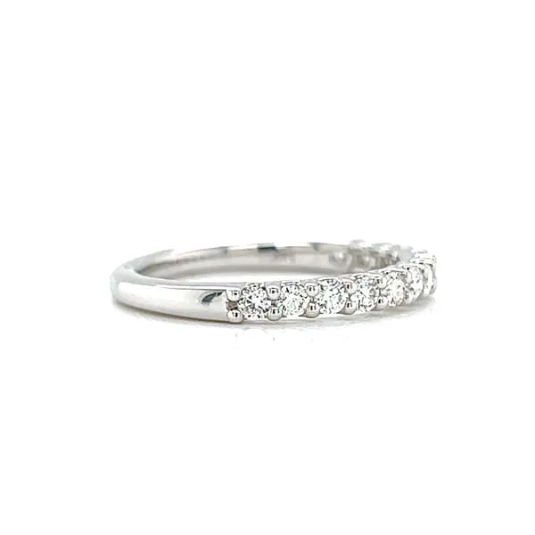 14k White Gold .50ct Diamond Wedding Band Image 2 Arezzo Jewelers Elmwood Park, IL