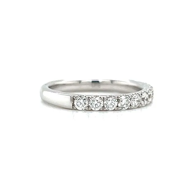 14k White Gold .78ct Diamond Wedding Band Image 2 Arezzo Jewelers Elmwood Park, IL