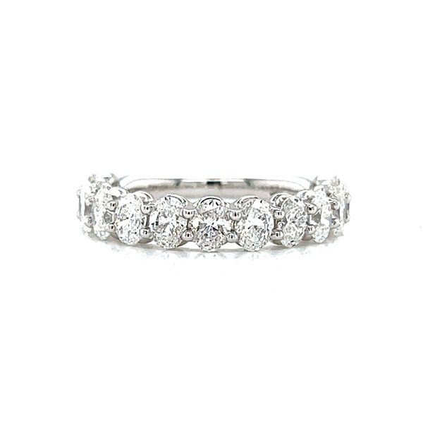 14k White Gold 2.05ct Oval Diamond Band Arezzo Jewelers Elmwood Park, IL