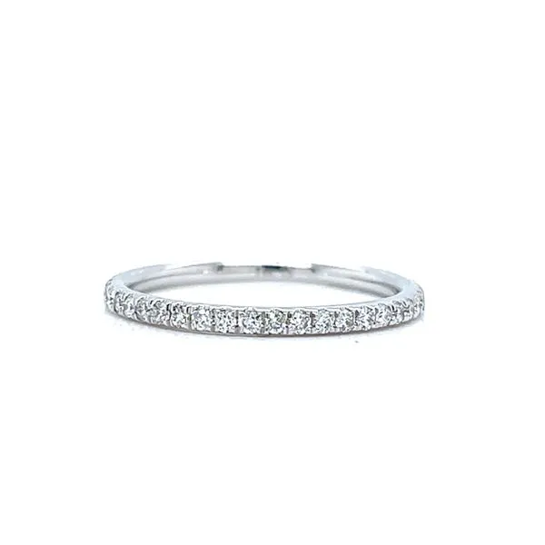 14k White Gold Petite Single Row Diamond Band Arezzo Jewelers Elmwood Park, IL