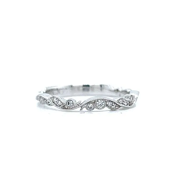 14k White Gold Art Deco Diamond Band Arezzo Jewelers Elmwood Park, IL