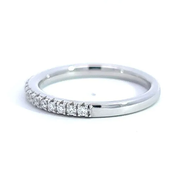 14 Karat White Gold 0.27ct Pave Diamond Wedding/Anniversary Band Image 2 Arezzo Jewelers Elmwood Park, IL