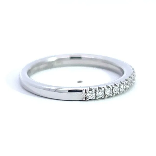 14 Karat White Gold 0.27ct Pave Diamond Wedding/Anniversary Band Image 4 Arezzo Jewelers Elmwood Park, IL