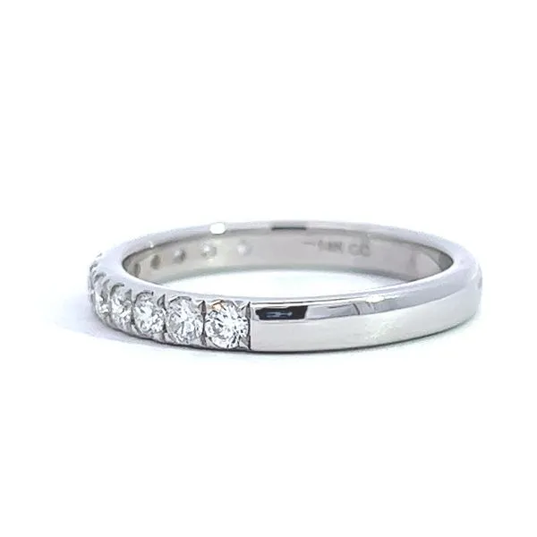 14 Karat White Gold 0.54ct Split Prong Diamond Wedding/Anniversary Band Image 2 Arezzo Jewelers Elmwood Park, IL
