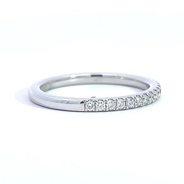 14 Karat White Gold 0.23ct Pave Diamond Wedding/Anniversary Band Image 2 Arezzo Jewelers Elmwood Park, IL