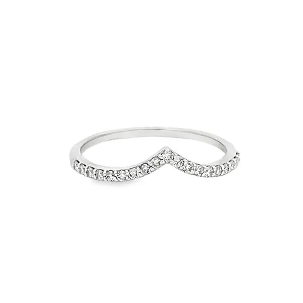 14K White Gold Diamond Chevron Wedding Arezzo Jewelers Elmwood Park, IL