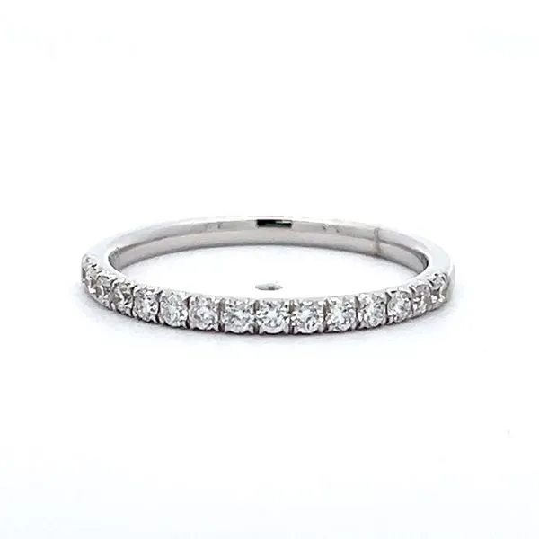 .28ct Pave Diamond Wedding Band in 14K White Gold Arezzo Jewelers Elmwood Park, IL