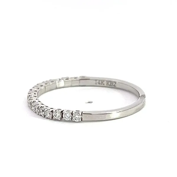 14 Karat White Gold Flex Diamond Wedding/Anniversary Band Image 2 Arezzo Jewelers Elmwood, IL