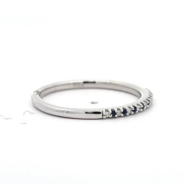 Alternating Pave Sapphire and Diamond Band Image 2 Arezzo Jewelers Elmwood Park, IL