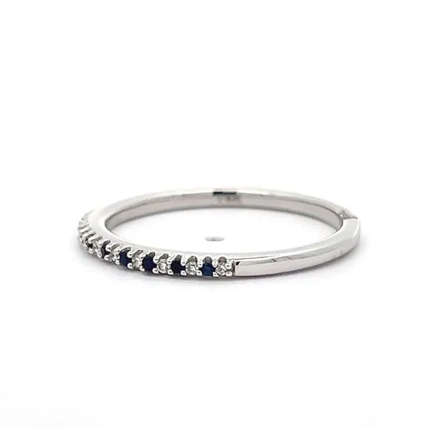 Alternating Pave Sapphire and Diamond Band Image 3 Arezzo Jewelers Elmwood Park, IL