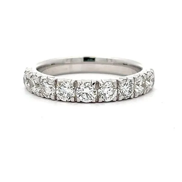 1ct Pave Diamond Wedding/Anniversary Band in 14K White Gold Arezzo Jewelers Elmwood, IL