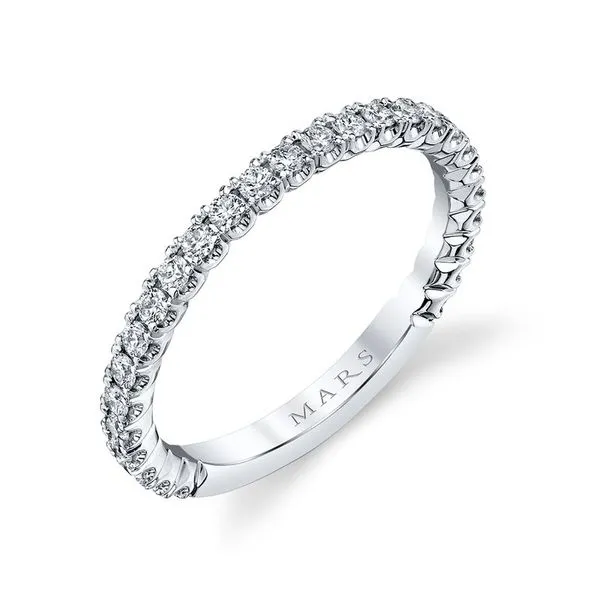 14 Karat White Gold 0.42ct Diamond Wedding/Anniversary Band Image 2 Arezzo Jewelers Elmwood, IL