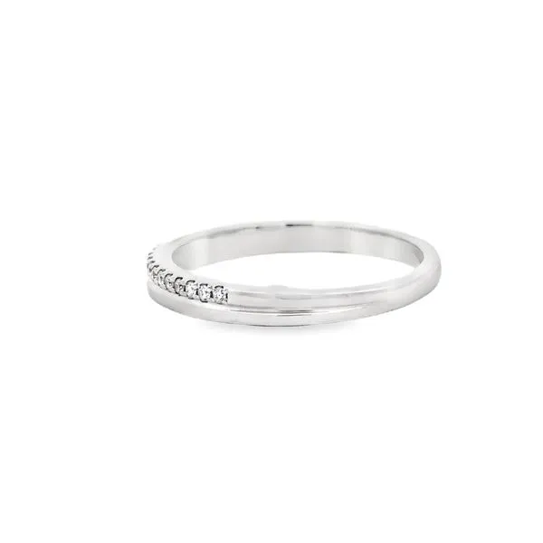 14 Karat White Gold 0.1ct Diamond Wedding/Anniversary Band Image 3 Arezzo Jewelers Elmwood, IL