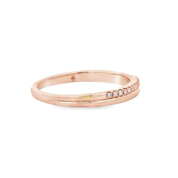 14 Karat Yellow Gold 0.11ct Stackable Diamond Wedding/Anniversary Band Image 3 Arezzo Jewelers Elmwood, IL