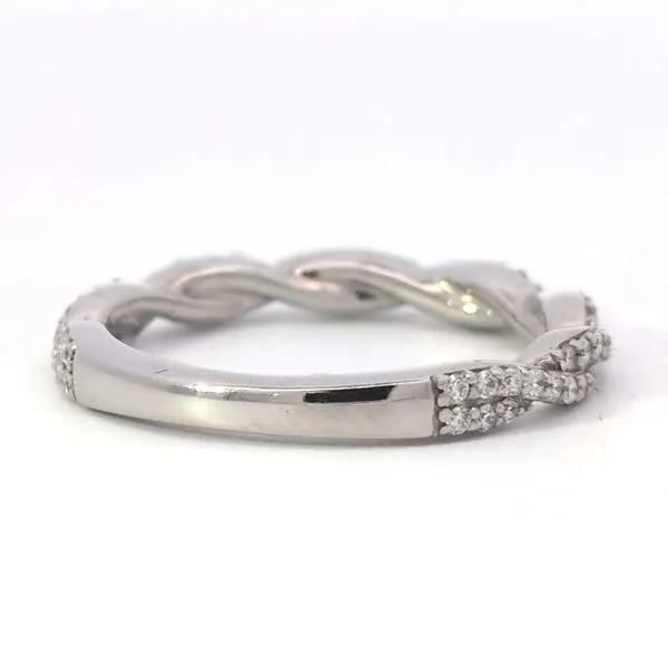 .66ct Platinum Twisted Diamond Wedding / Anniversary Band Image 2 Arezzo Jewelers Elmwood Park, IL