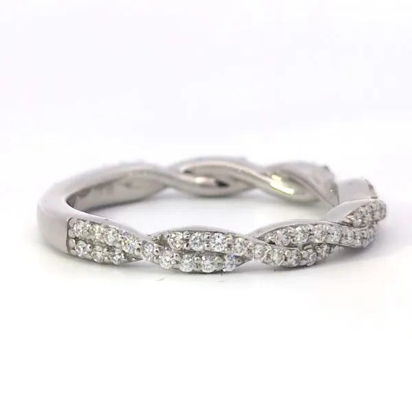 .66ct Platinum Twisted Diamond Wedding / Anniversary Band Image 3 Arezzo Jewelers Elmwood Park, IL