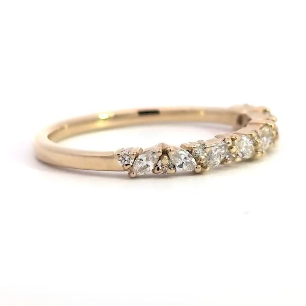 14 Karat Yellow Gold Diamond Band Image 2 Arezzo Jewelers Elmwood Park, IL