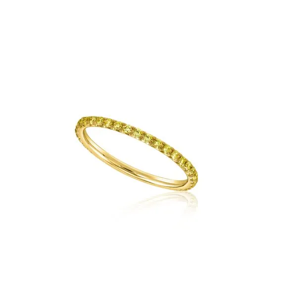 Natural Yellow Diamond Stackable Pave Band Image 2 Arezzo Jewelers Elmwood Park, IL